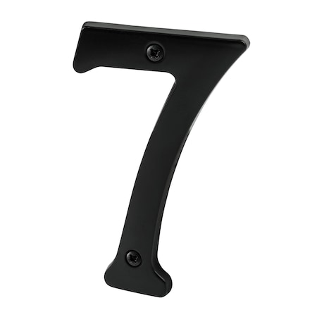 Pamex 4in Heavy Duty House Number # 7 Matte Black Finish DD074S7BL